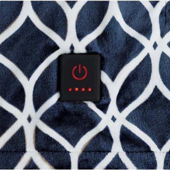 Brookstone Electric Heated Throw 4Heat Settings Super Soft 50”X60” - Picture 3 of 5